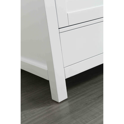 Eviva Aberdeen 72" x 34" White Freestanding Bathroom Vanity With Double Undermount Sink