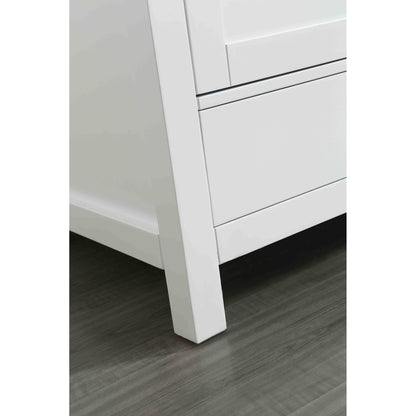 Eviva Aberdeen 78" x 34" White Freestanding Bathroom Vanity With Double Undermount Sink