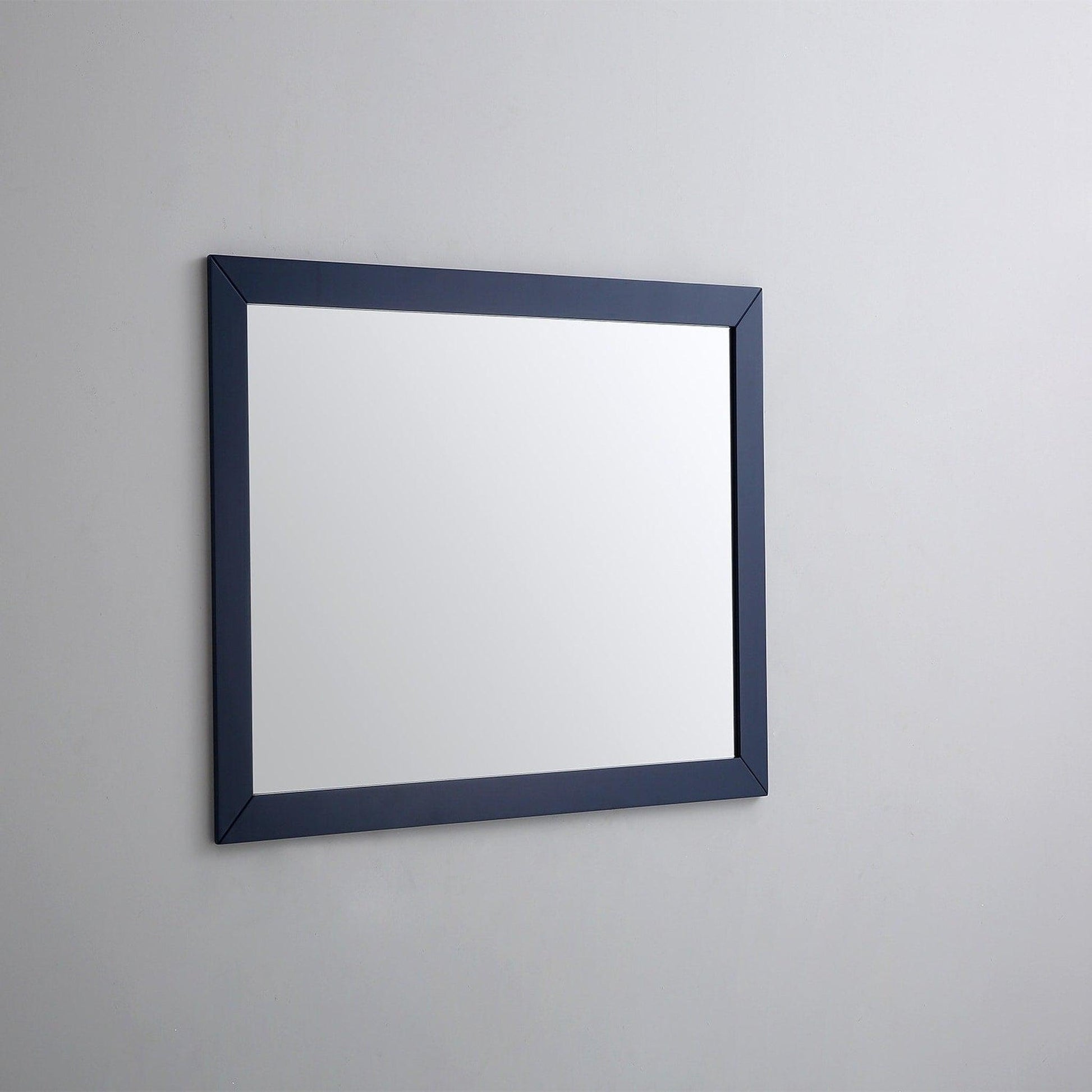 Eviva Acclaim 42" x 30" Transitional Blue Bathroom Wall-Mounted Mirror