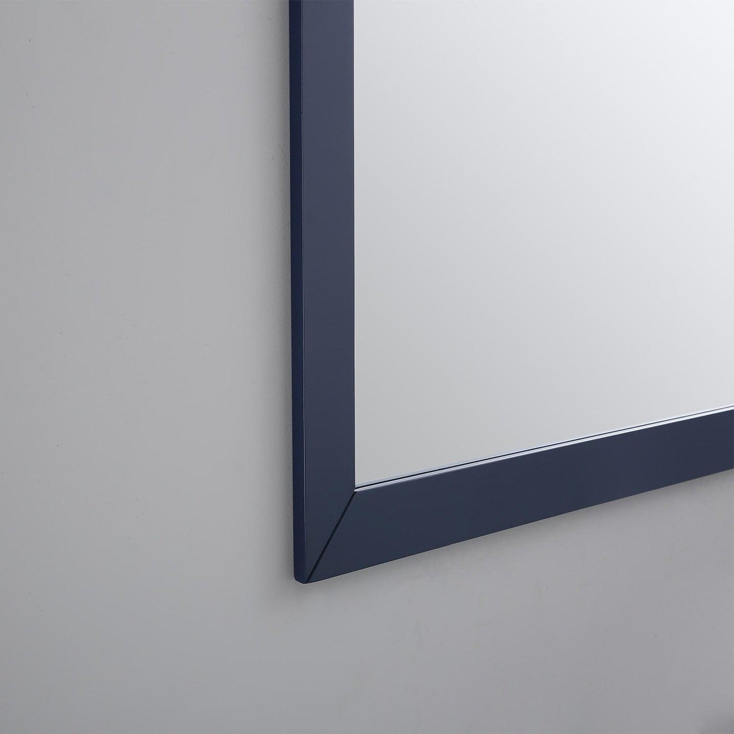 Eviva Acclaim 42" x 30" Transitional Blue Bathroom Wall-Mounted Mirror