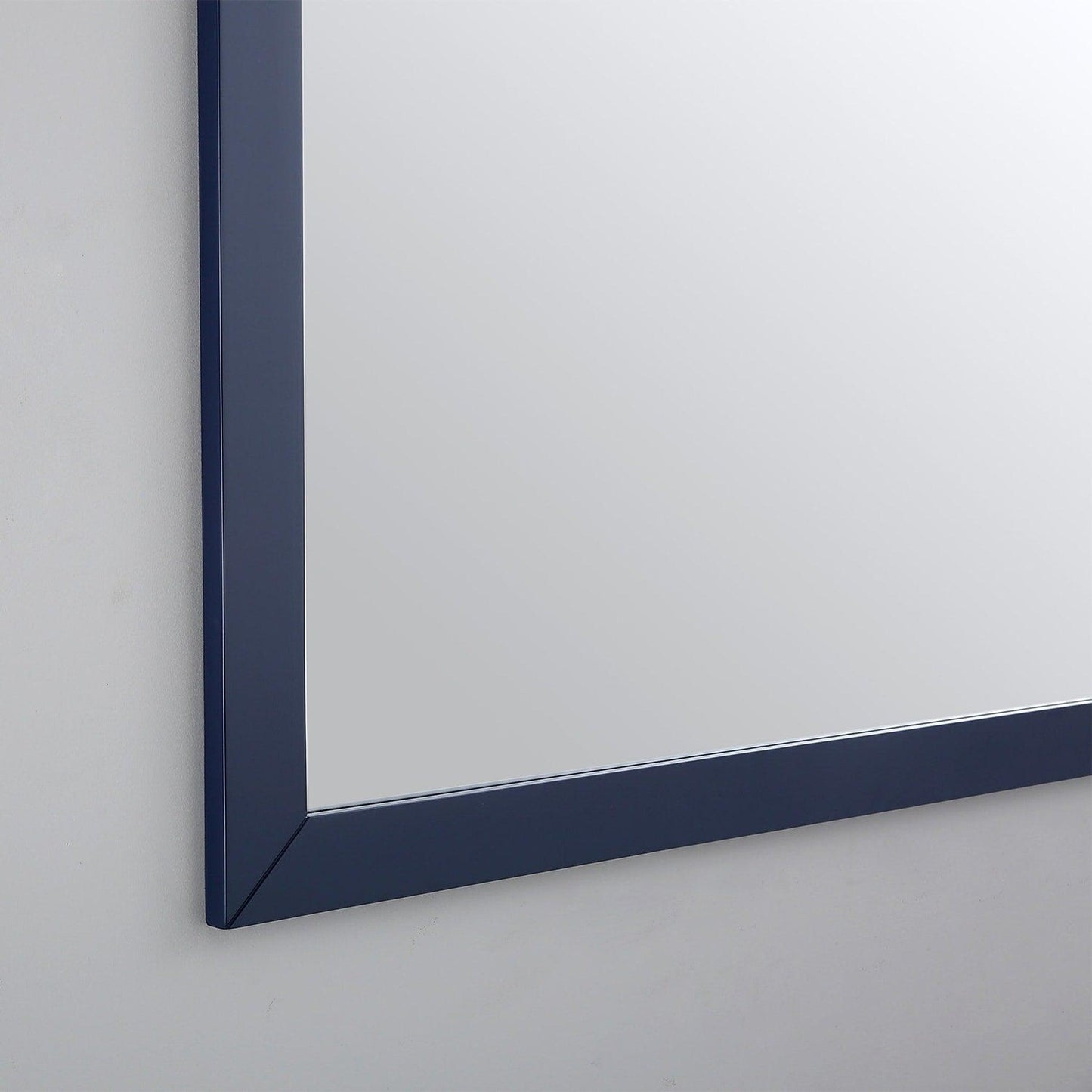 Eviva Acclaim 60" x 30" Transitional Blue Bathroom Wall-Mounted Mirror