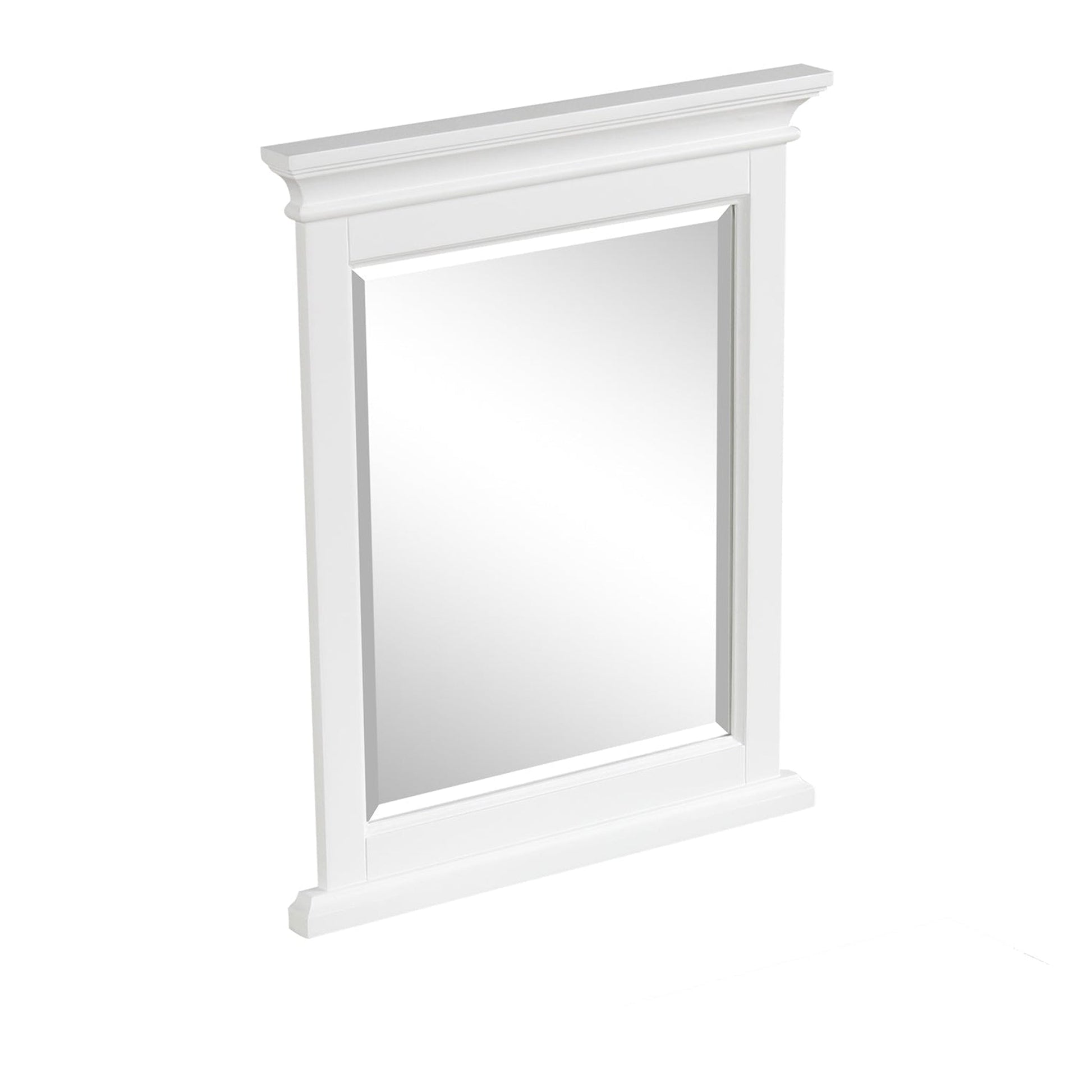 Eviva Britney 24" x 30" White Transitional Bathroom Wall-Mounted Mirror