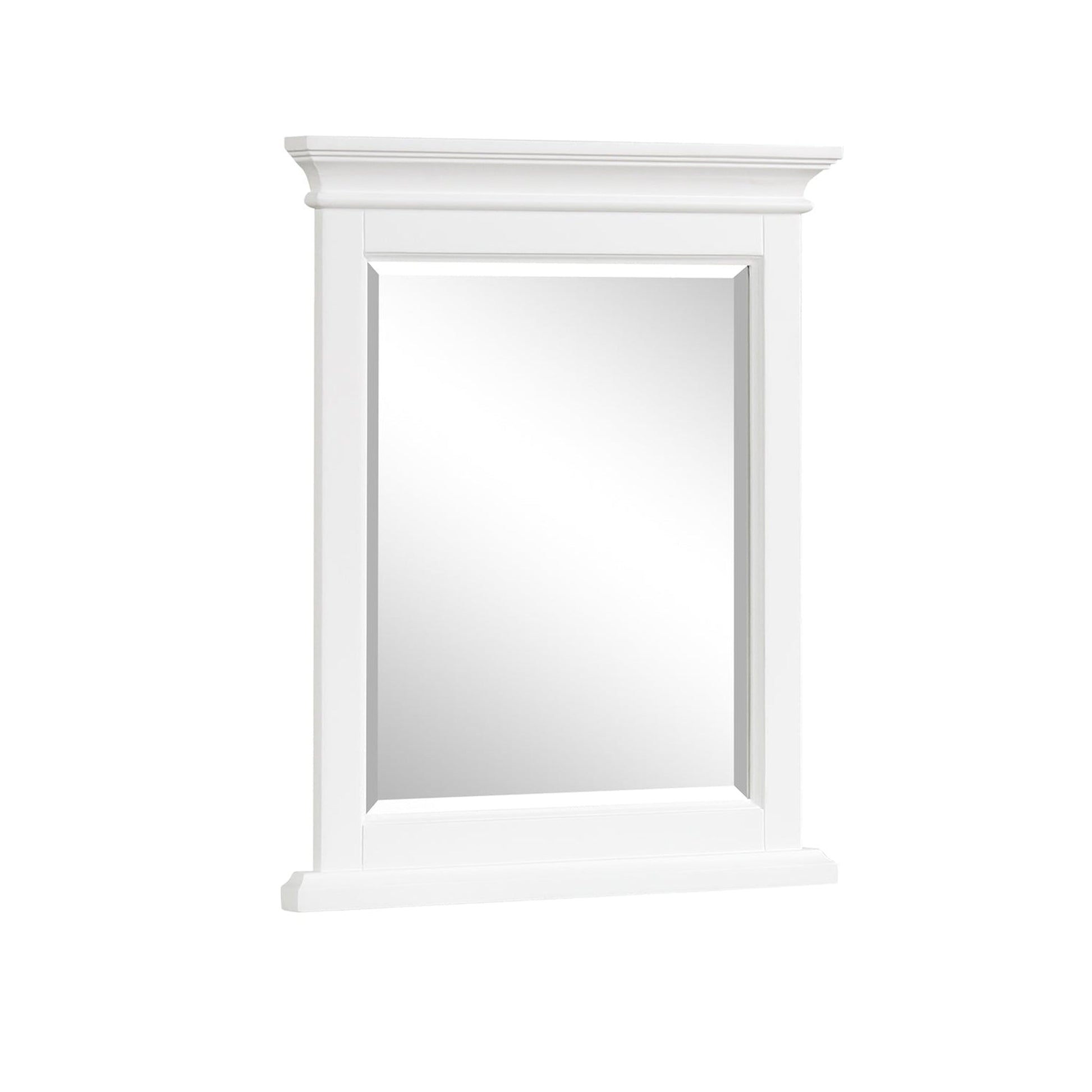 Eviva Britney 24" x 30" White Transitional Bathroom Wall-Mounted Mirror