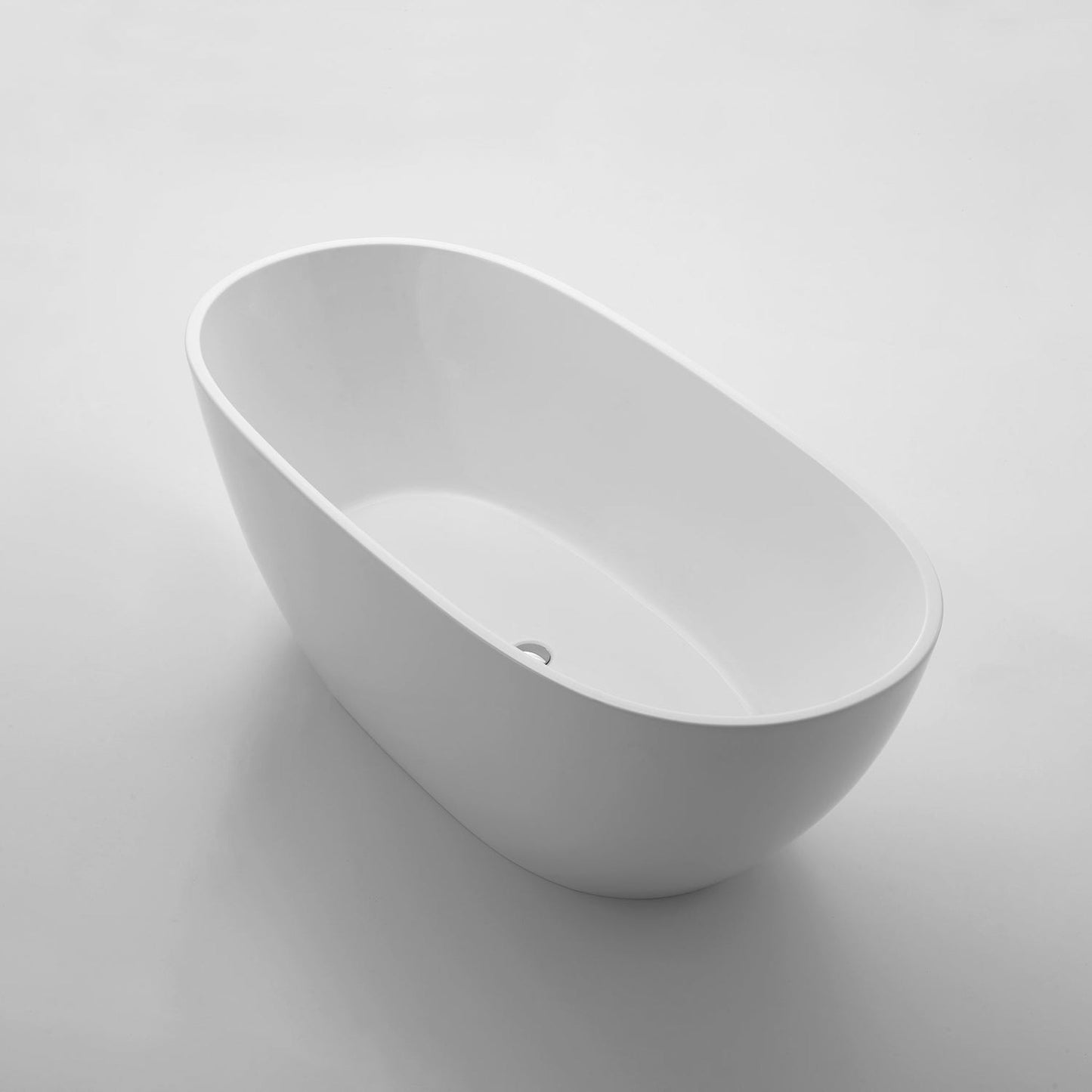 Eviva Clair 67" x 30" White Freestanding Acrylic Bathtub
