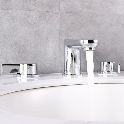 Eviva Curvy Chrome Widespread Bathroom Sink Faucet