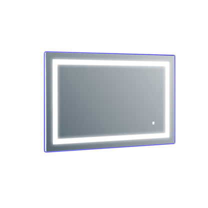 Eviva Deco Piece 31" x 24" Wall Mounted Bathroom Vanity Mirror with Backlit LED and Frame Lights