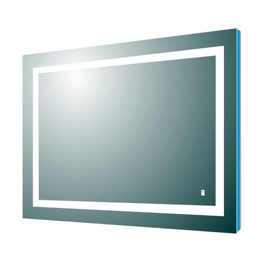 Eviva Deco Piece 36" x 30" Wall Mounted Bathroom Vanity Mirror with Backlit LED and Frame Lights