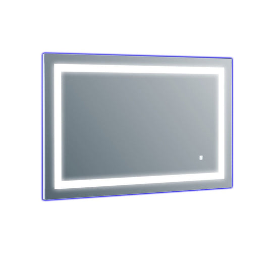 Eviva Deco Piece 42" x 30" Wall Mounted Bathroom Vanity Mirror with Backlit LED and Frame Lights