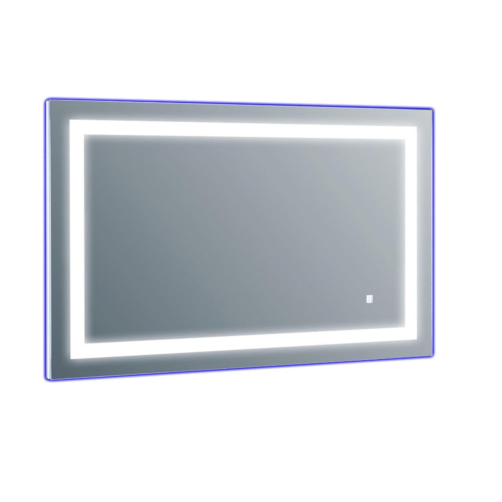 Eviva Deco Piece 47" x 30" Wall-Mounted Bathroom Vanity Mirror with Backlit LED and Frame Lights