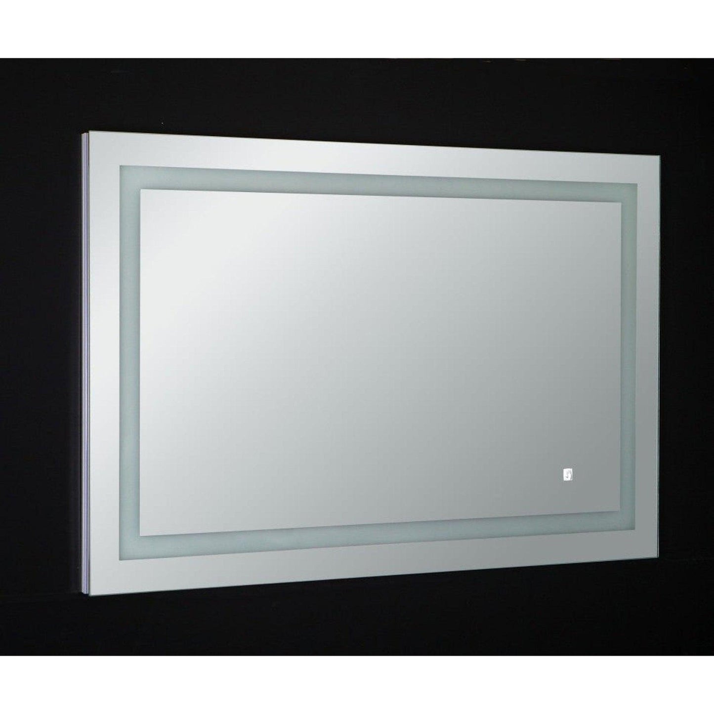 Eviva Deco Piece 60" x 30" Wall-Mounted Bathroom Vanity Mirror with Backlit LED and Frame Lights