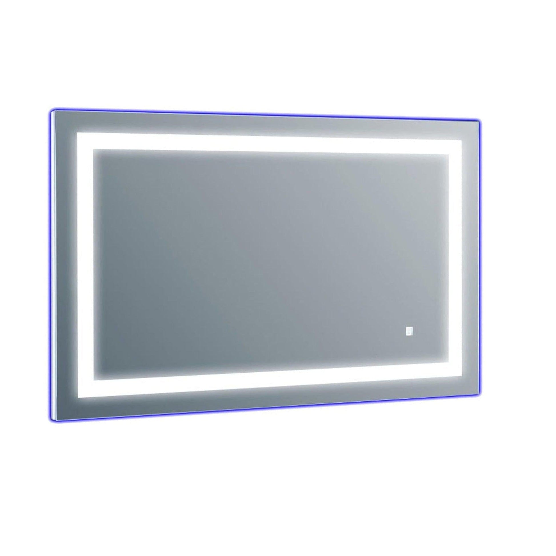 Eviva Deco Piece 60" x 30" Wall-Mounted Bathroom Vanity Mirror with Backlit LED and Frame Lights