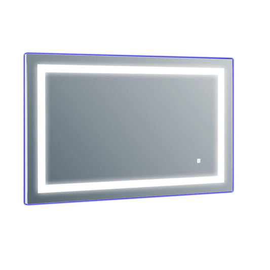 Eviva Deco Piece 72" x 30" Wall-Mounted Bathroom Vanity Mirror with Backlit LED and Frame Lights