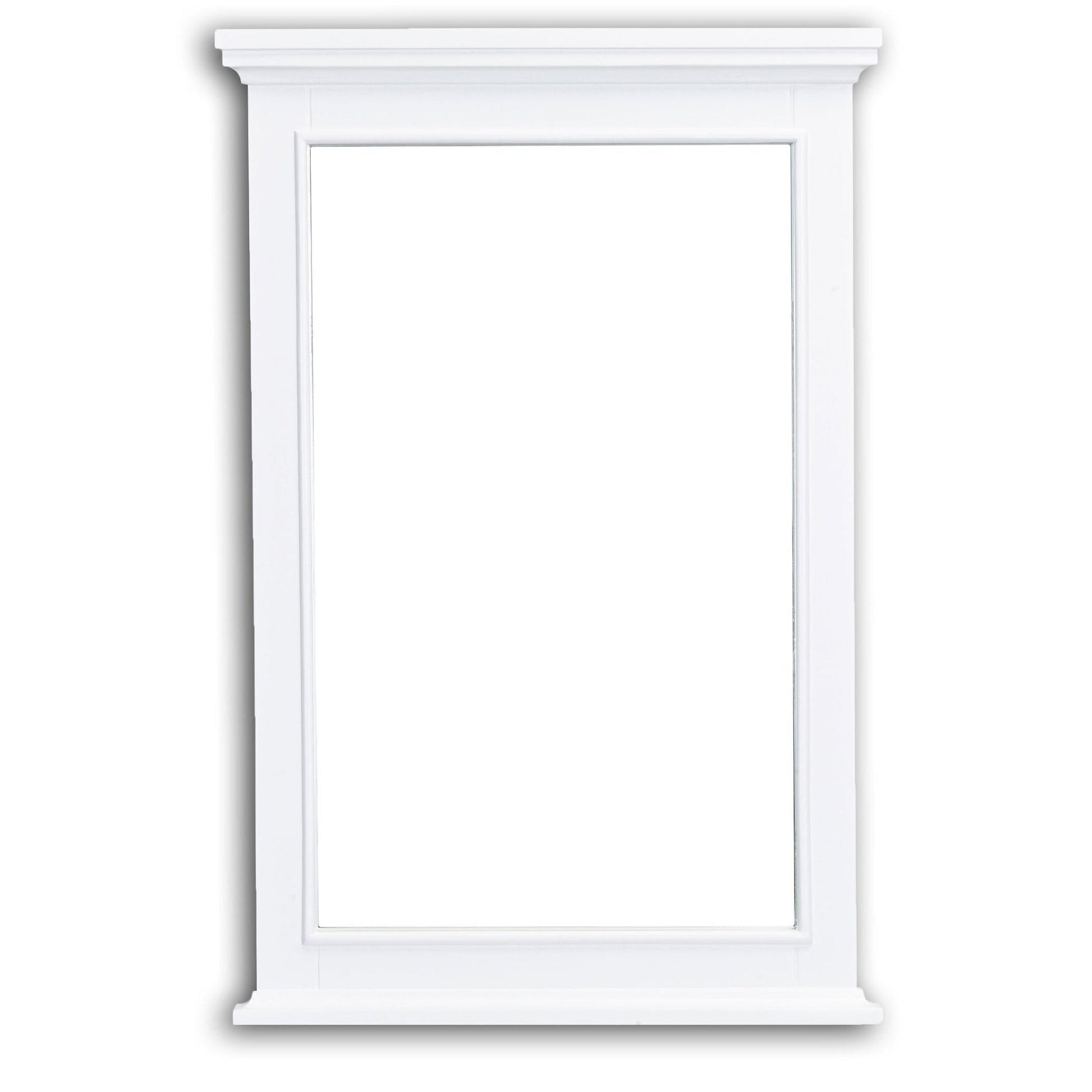 Eviva Elite Stamford 24" x 36" White Full Framed Wall-Mounted Bathroom Mirror
