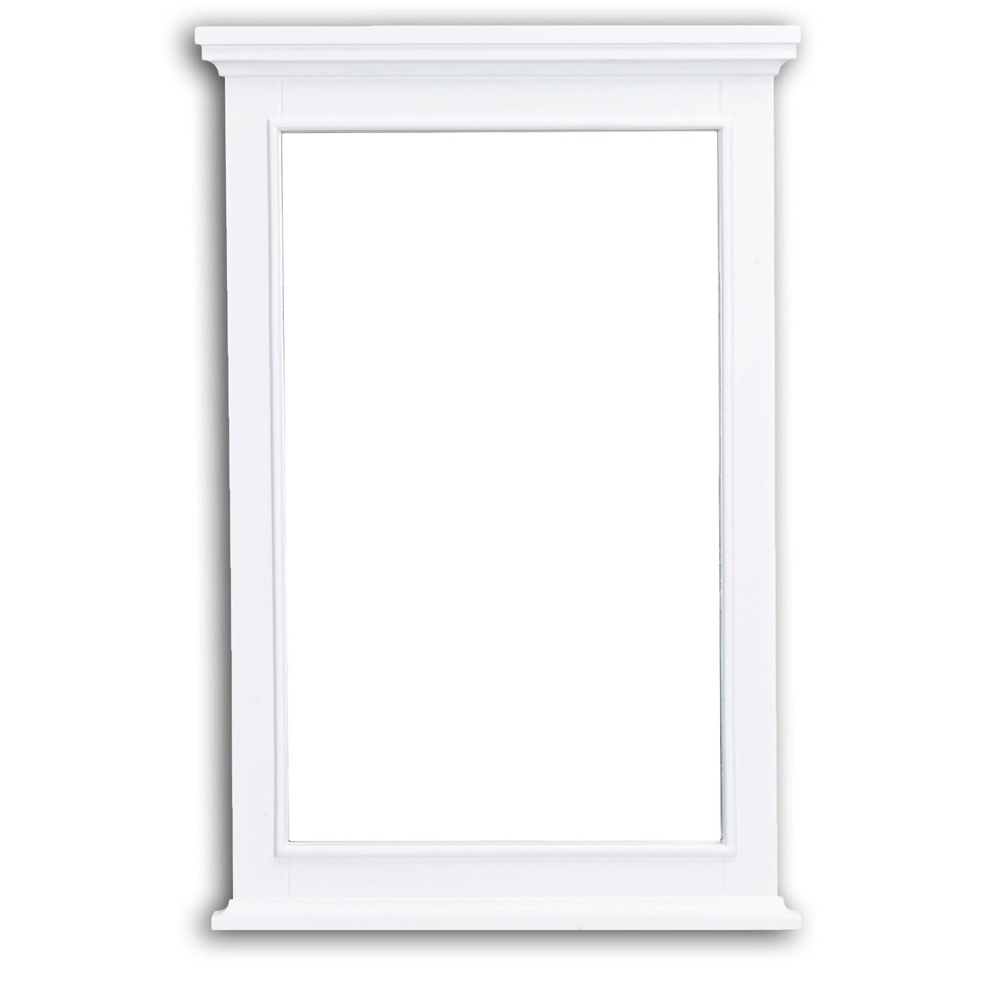 Eviva Elite Stamford 36" x 36" White Full Framed Wall-Mounted Bathroom Mirror