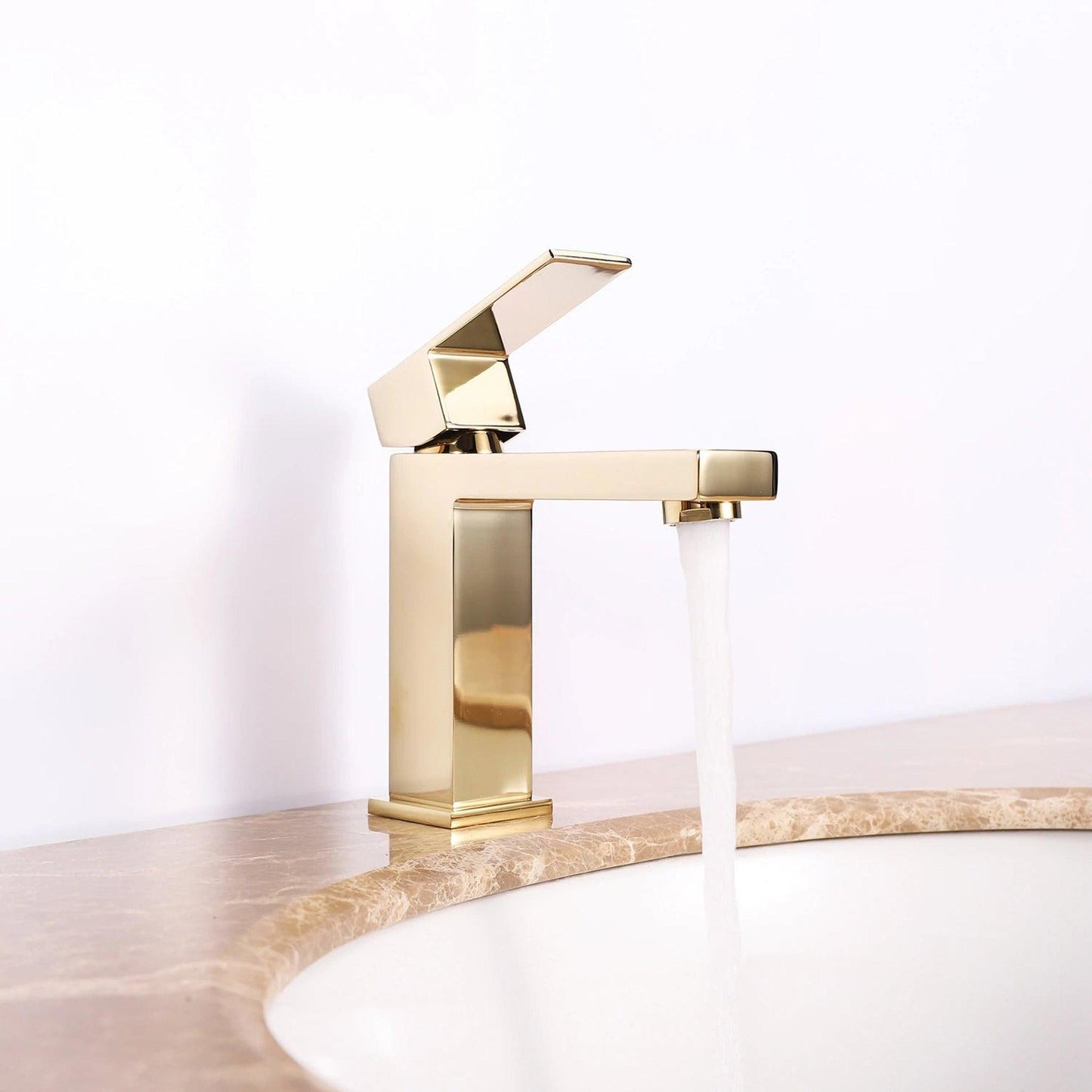 Eviva Ella Gold Coated Single Handle Bathroom Sink Faucet