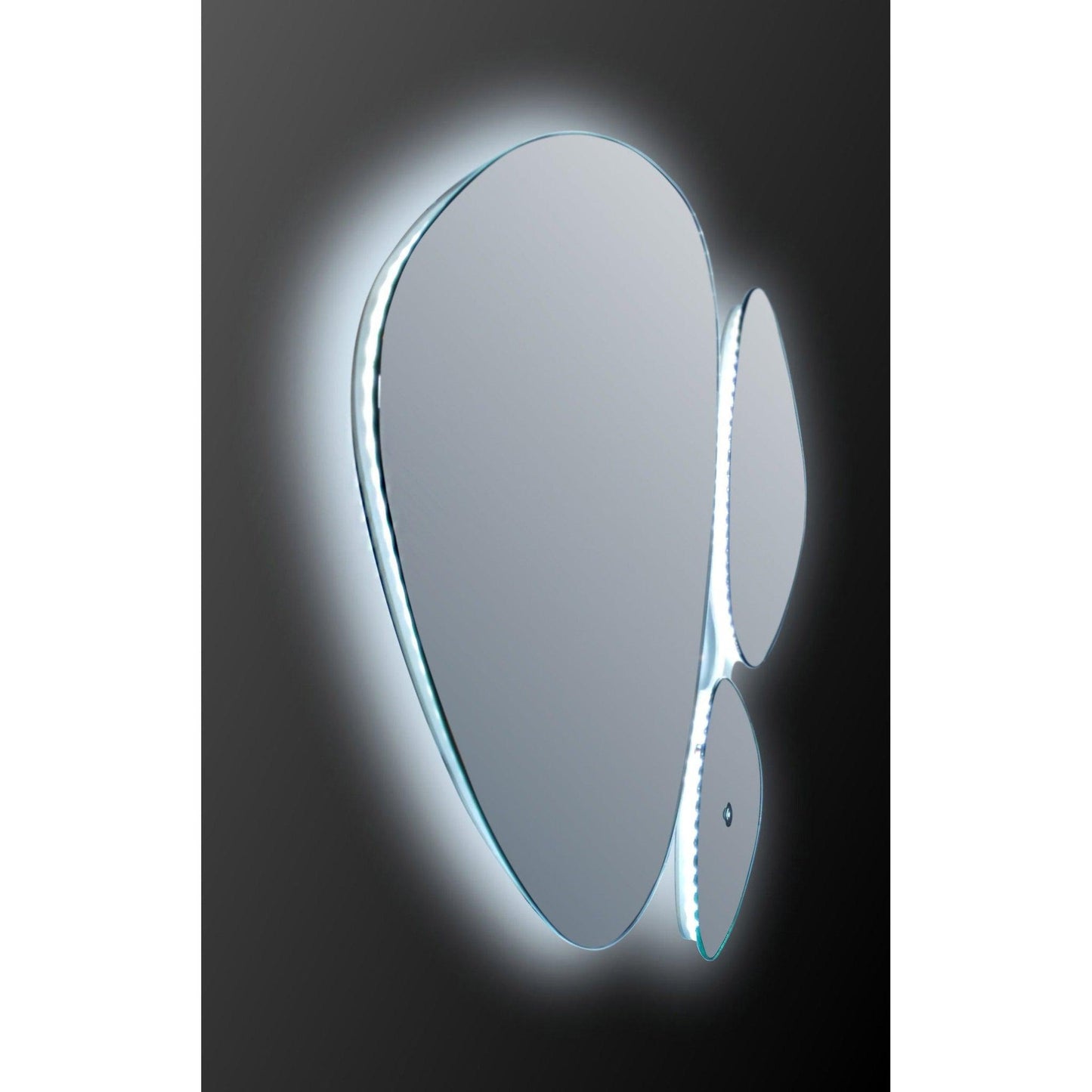 Eviva Evolution 39” x 30” Modern Bathroom Mirror With Led Backlit and Base Lights