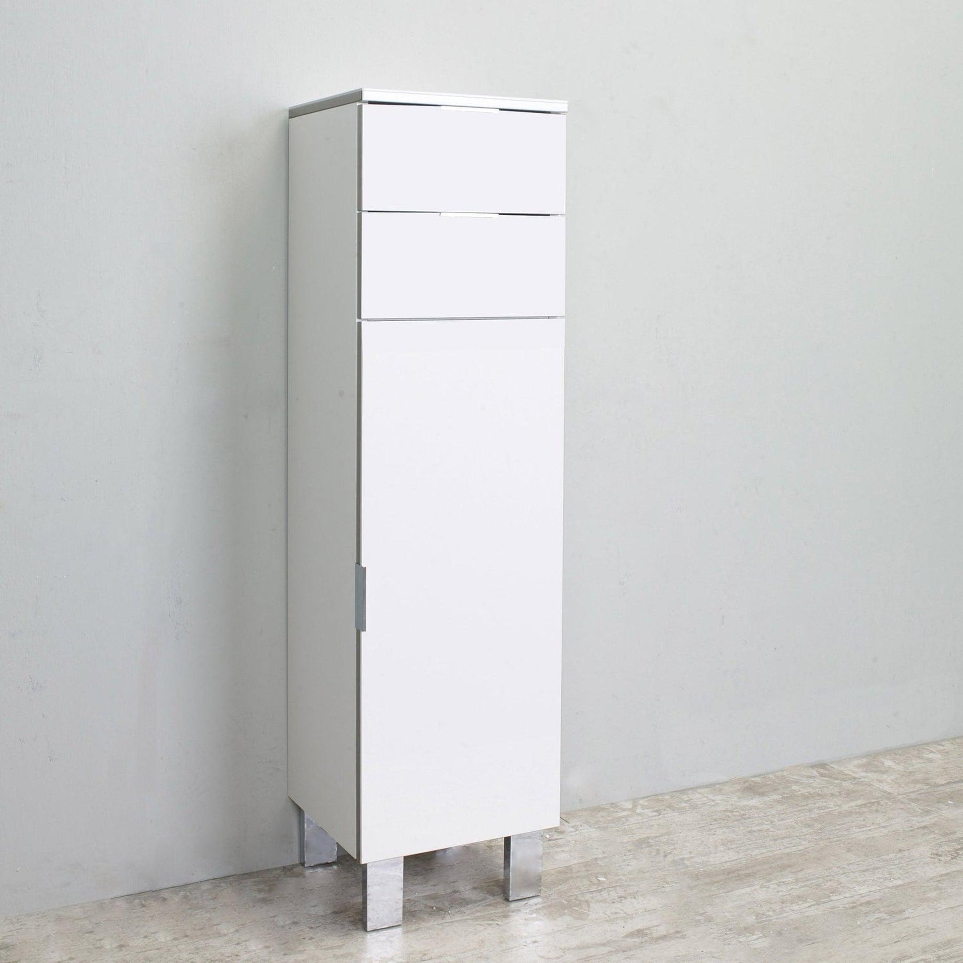 Eviva Geminis 14" x 30" Freestanding White Side Cabinet