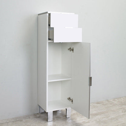 Eviva Geminis 14" x 30" Freestanding White Side Cabinet