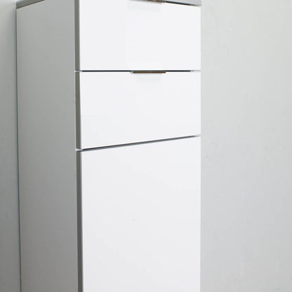 Eviva Geminis 14" x 30" Freestanding White Side Cabinet