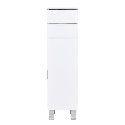 Eviva Geminis 14" x 30" Freestanding White Side Cabinet