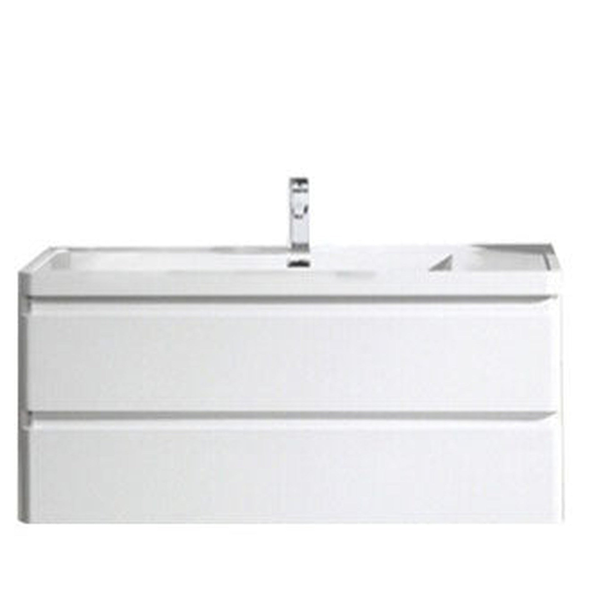 Eviva Glazzy 48" x 22" White Wall Mount Bathroom Vanity With White Single Integrated Sink