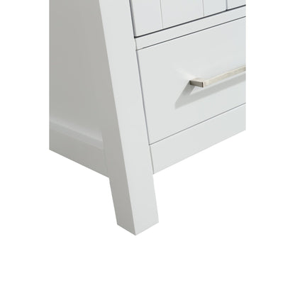 Eviva London 20" x 34" White Freestanding Bathroom Vanity With Carrara Marble Countertop and Single Undermount Sink