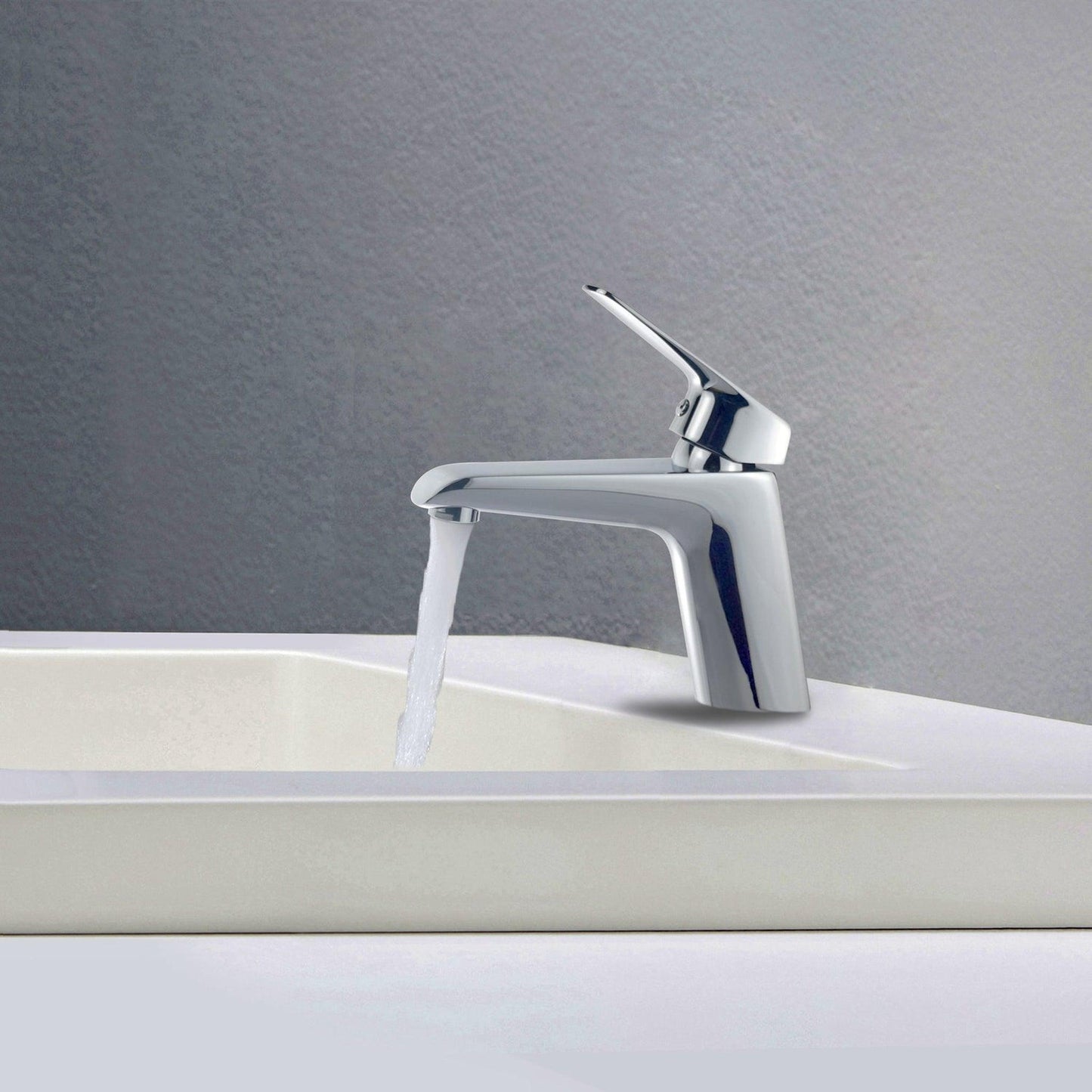 Eviva Lotus Brushed Nickel Single Handle Bathroom Sink Faucet