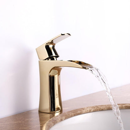 Eviva Lulu Gold Single Handle Bathroom Sink Faucet