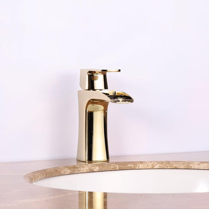 Eviva Lulu Gold Single Handle Bathroom Sink Faucet