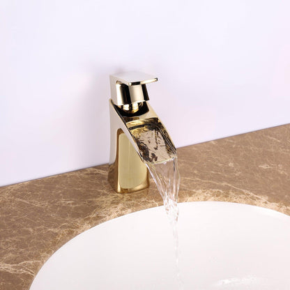 Eviva Lulu Gold Single Handle Bathroom Sink Faucet