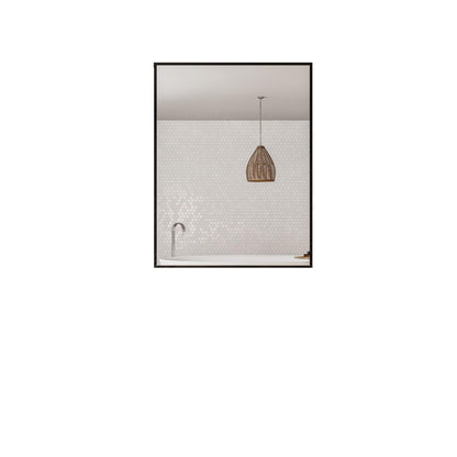 Eviva Modern 24" x 30" Black Framed Wall-Mounted Bathroom Mirror