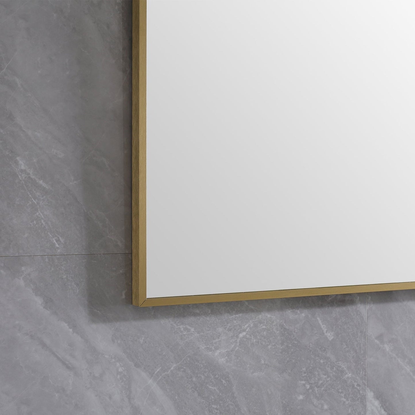 Eviva Modern 24" x 30" Gold Coated Framed Wall-Mounted Bathroom Mirror