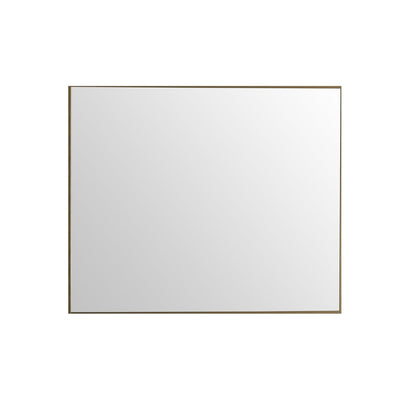 Eviva Modern 36" x 30" Gold Coated Framed Wall-Mounted Bathroom Mirror