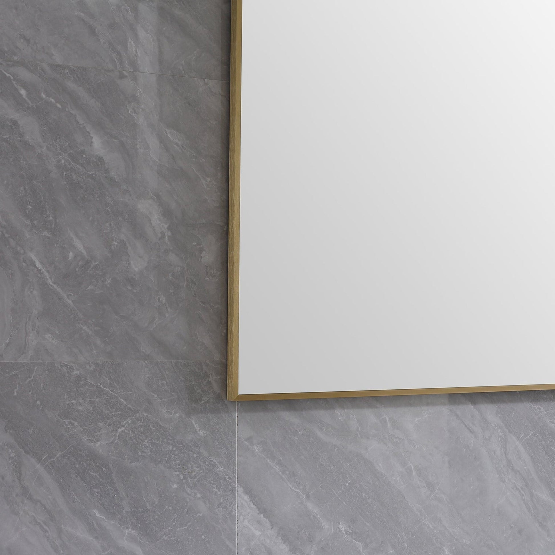 Eviva Modern 72" x 30" Gold Coated Framed Bathroom Mirror