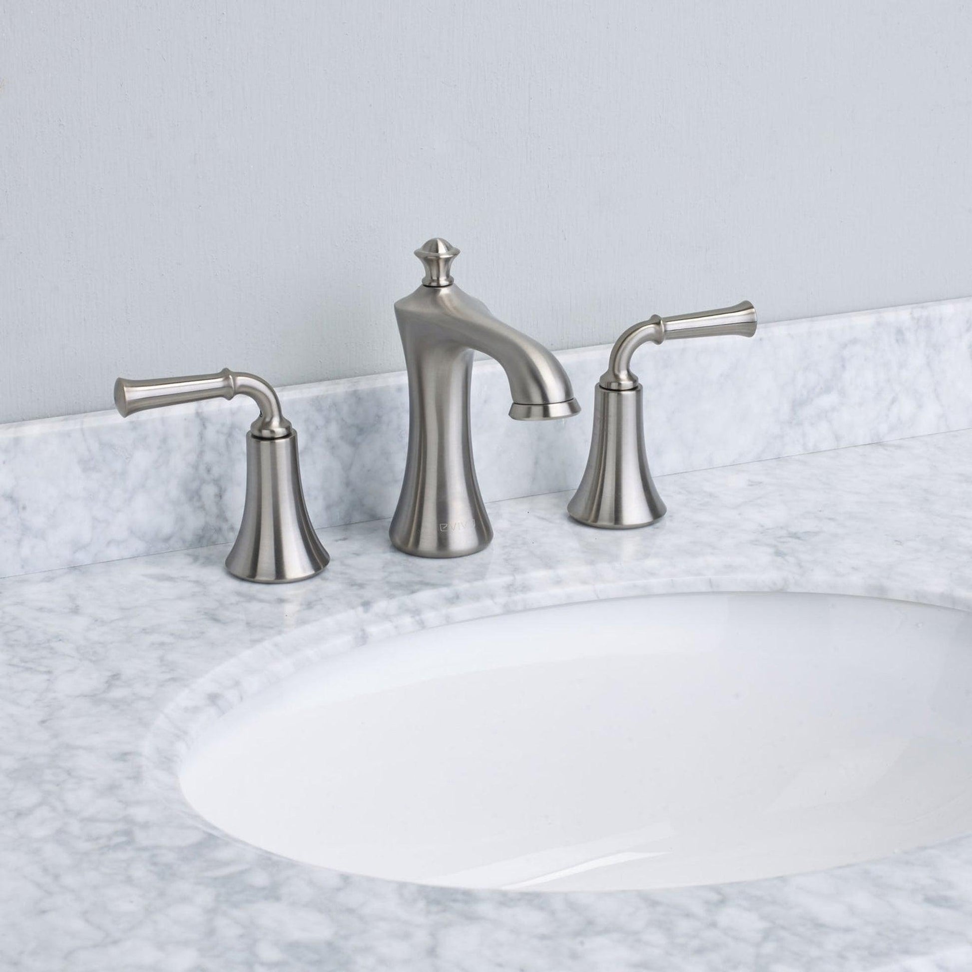 Eviva Oceanbreeze Brushed Nickel Widespread Bathroom Faucet