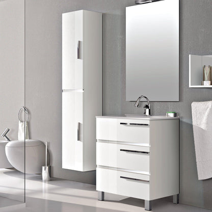 Eviva Olivia 24" x 34" White Freestanding Bathroom Vanity With White Porcelain Integrated Sink