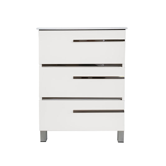 Eviva Olivia 24" x 34" White Freestanding Bathroom Vanity With White Porcelain Integrated Sink