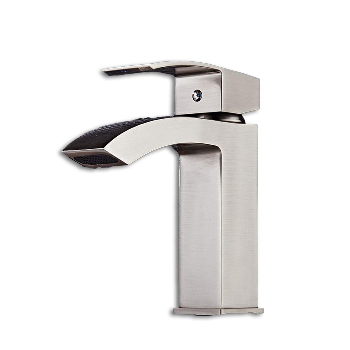 Eviva Pure Brushed Nickel Single Hole One Handle Bathroom Faucet