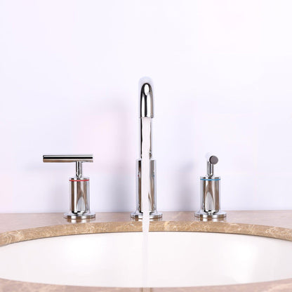 Eviva Purist Chrome Widespread Bathroom Sink Faucet