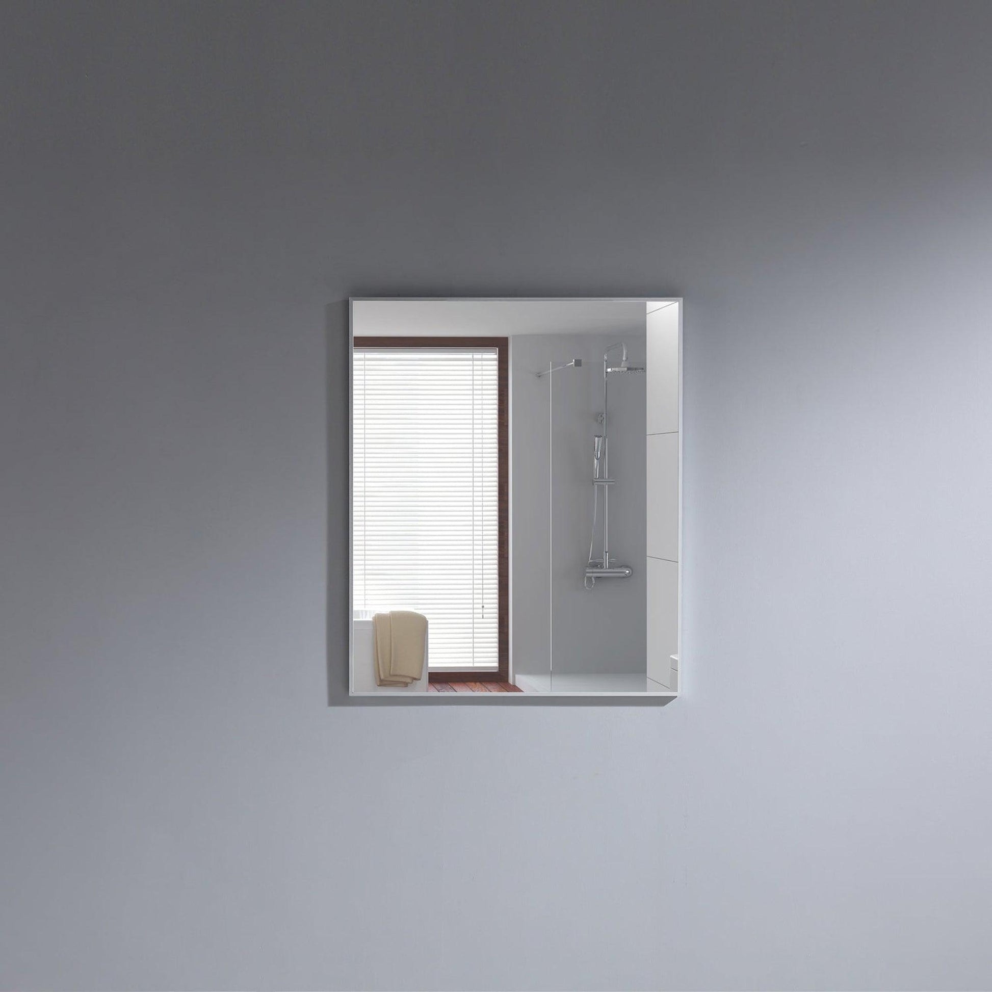 Eviva Sax 24" x 30" Polished Chrome Framed Bathroom Wall-Mounted Mirror