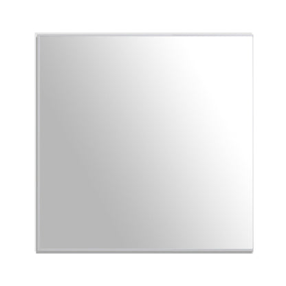 Eviva Sax 30" x 30" Brushed Metal Framed Bathroom Wall-Mounted Mirror