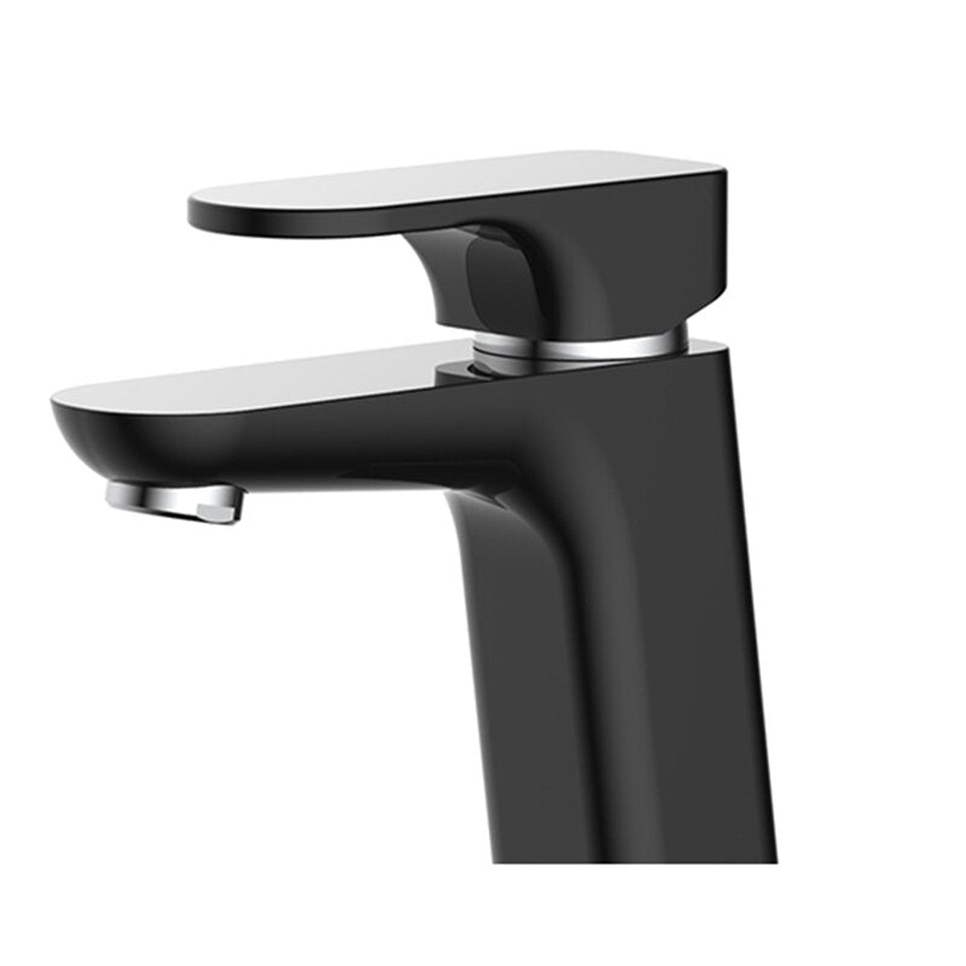 Eviva Sima Matte Black Single Hole Bathroom Sink Faucet