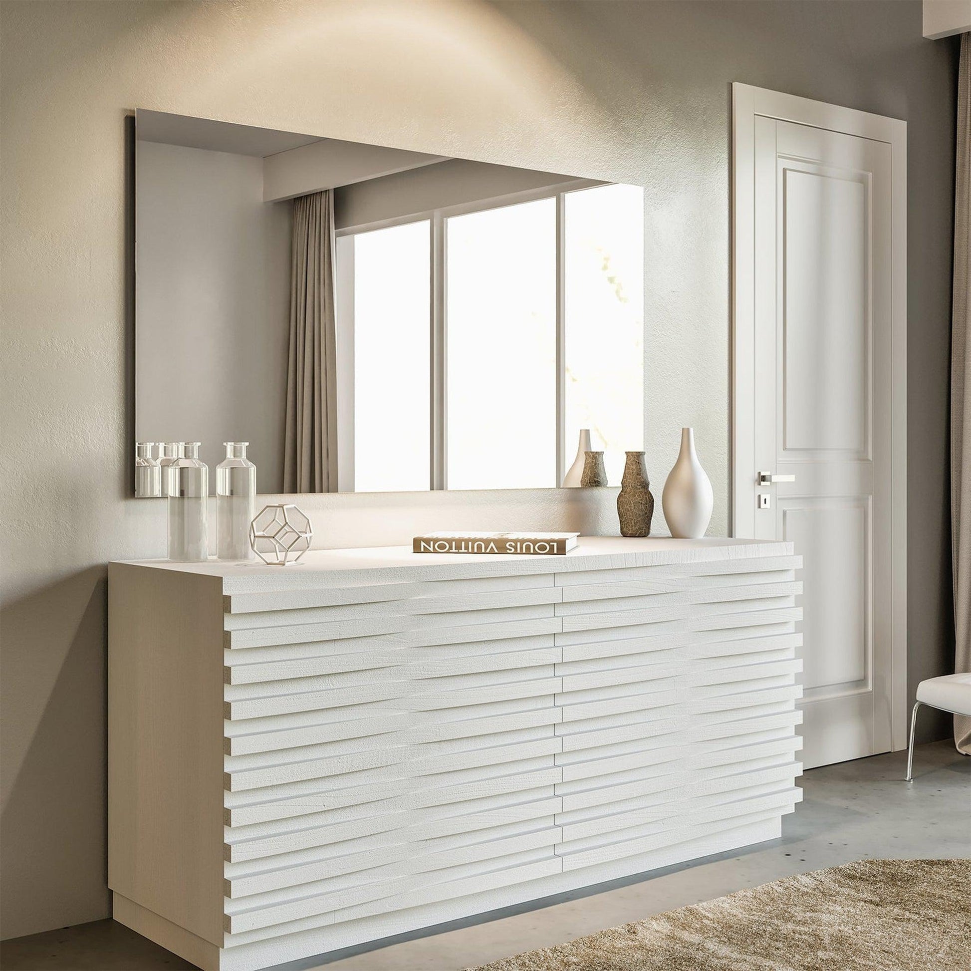 Eviva Sleek 55" x 30" Frameless Bathroom Wall-Mounted Mirror