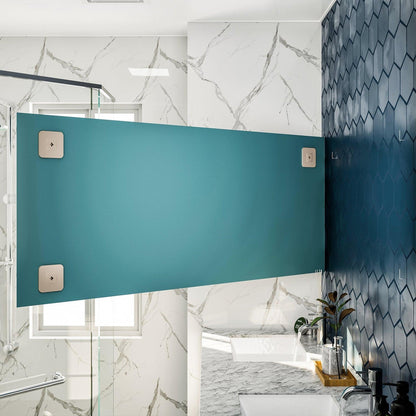 Eviva Sleek 60" x 30" Frameless Bathroom Wall-Mounted Mirror