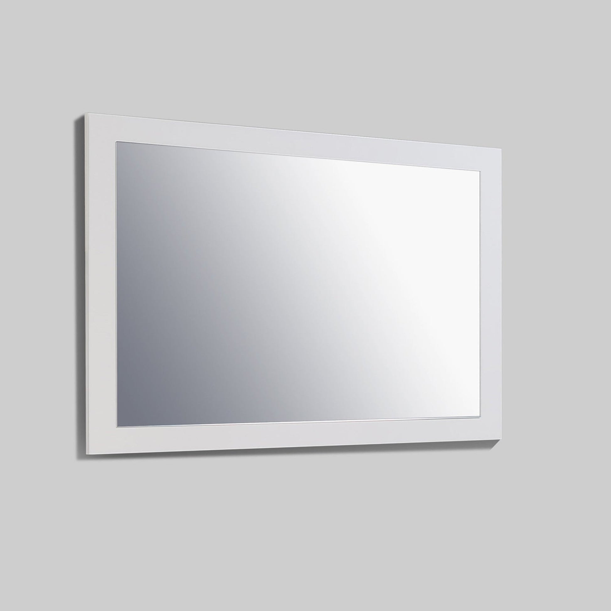 Eviva Sun 24" x 30" Glossy White Framed Bathroom Wall-Mounted Mirror