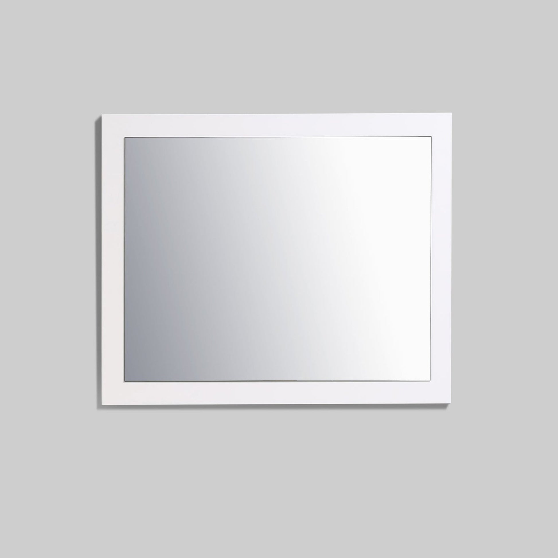 Eviva Sun 24" x 30" Glossy White Framed Bathroom Wall-Mounted Mirror