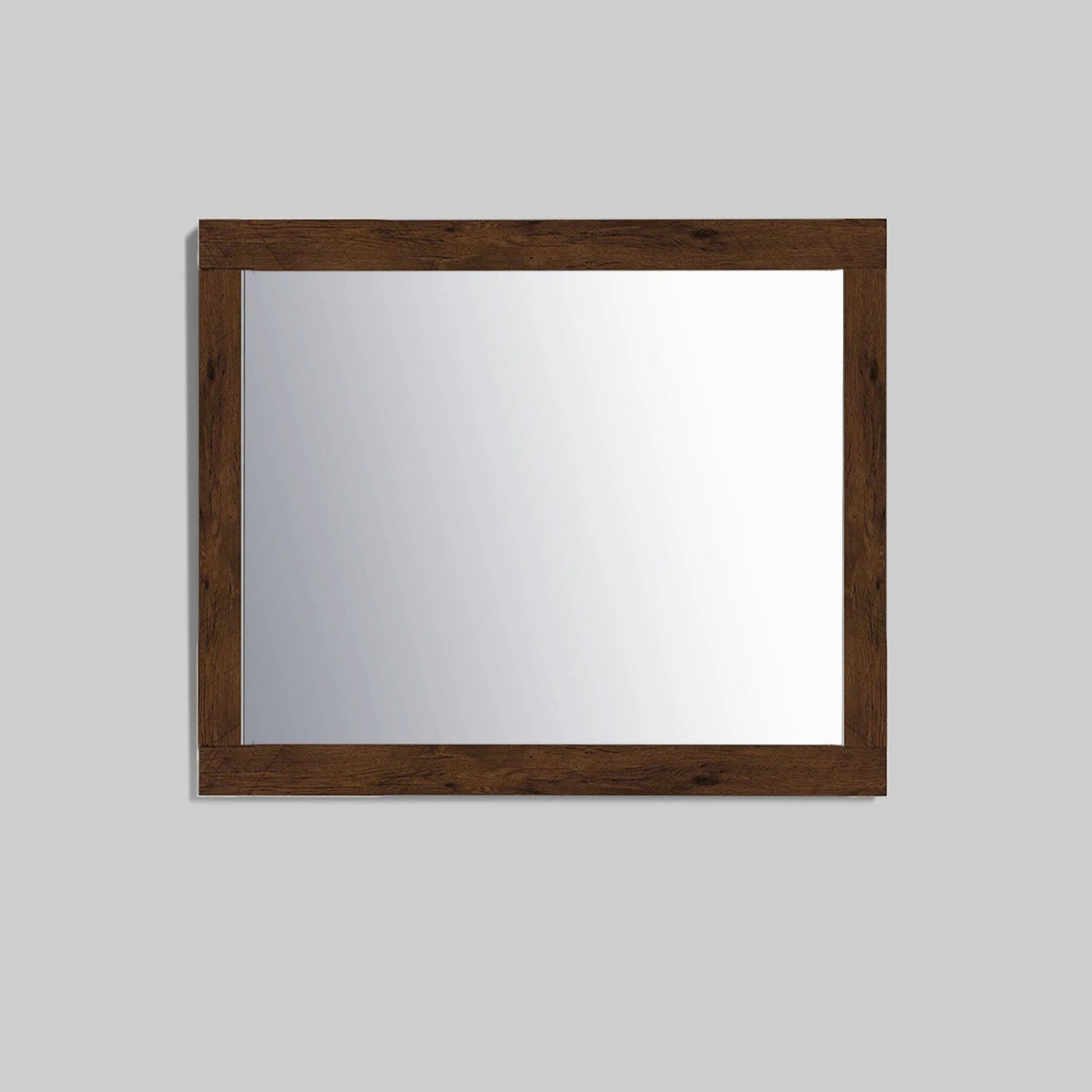 Eviva Sun 24" x 30" Rosewood Framed Bathroom Wall-Mounted Mirror