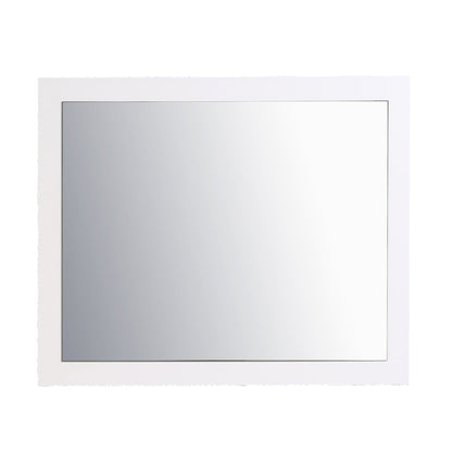 Eviva Sun 36" x 30" Glossy White Framed Bathroom Wall-Mounted Mirror