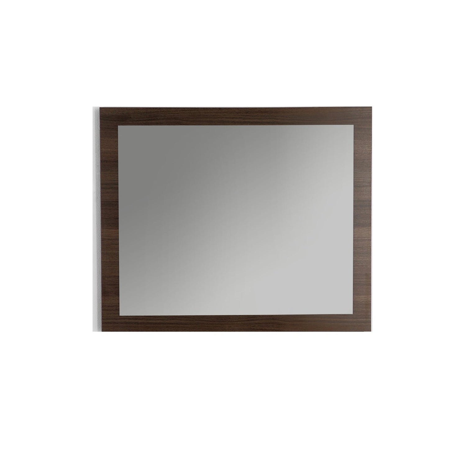 Eviva Sun 36" x 30" Gray Oak Framed Bathroom Wall-Mounted Mirror