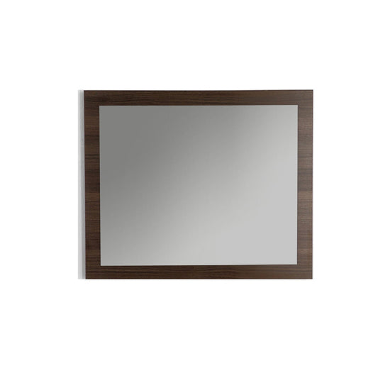 Eviva Sun 36" x 30" Gray Oak Framed Bathroom Wall-Mounted Mirror